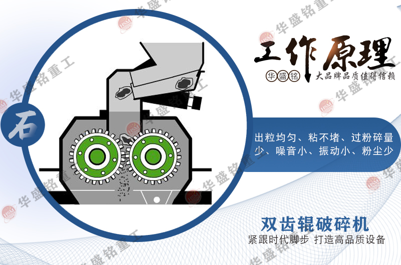 錳鐵雙齒輥破碎機工作原理是什么？